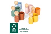Babylegetøj - Small Foot - Wooden Montessori Sorting Cup with Figures - 12813