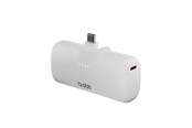 Powerbank - SBS EcoPower 5000 mAh 10W Powerbank with Built-in USB-C Port - White Powerbank - Hvid - 5000 mAh - TEBB5000PLUGWGRS