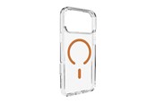 Mobil - Covers & Cases - Puro Lite Mag TPU+PC Case Compatible with MagSafe for iPhone 17 Pro Max - Transparent with Orange Ring - PUIPC17P69LITEMORA