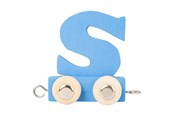 Trælegetøj - Small Foot - Wooden Letter Train Blue - S - 12 pieces - 10369-display12