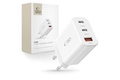 Mobil - Adaptere & Opladere - Tech-Protect NC30W AC Charger 2x USB-C PD 30W / USB-A QC 3.0 - White - 9490713935262