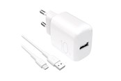 Mobil - Adaptere & Opladere - Puro PROLITE 10W USB-A wall charger + USB-A - USB-C cable 1.2m - white - PUTCUSBA10WDYKACWHI