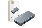 USB hub - Tech-Protect HUB V6 4in1 USB-C - USB-A 3.0 / USB-C PD100W / HDMI / mini jack 3.5mm - grey USB hub - USB 3.0 - 4 ports - Grå - 9490713931585