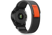 Smartwatch - Tilbehør - Tech-Protect Nylon Strap for Garmin Fenix 3 / 5X / 3HR / 5X Plus / 6X / 6X Pro / 7X - Black & Orange - 9319456606805