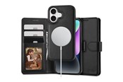 Mobil - Covers & Cases - Tech-Protect MagSafe Wallet Case with Wallet for iPhone 16 - Black - 5906302311583