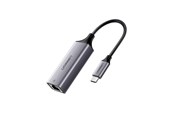 Netværksadapter (netkort, printserver mv.) - UGREEN external network adapter RJ45 - USB Type C (1000 Mbps / 1 Gbps) Gigabit Ethernet gray (CM199) - 6957303857371
