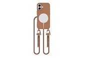 Mobil - Covers & Cases - Tech-Protect MagNecklace MagSafe Case with Lanyard for iPhone 16 - Brown - 5906302311927