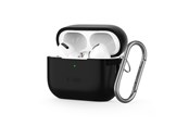 Mobil - Covers & Cases - Tech-Protect Silicone Hook Case for Apple AirPods Pro 1/2 - Black - 5906302313297
