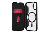 Mobil - Covers & Cases - Puro Book Mag MagSafe Leather Case with Flap and Card Slot for iPhone 16 - Black - PUIPC1661BKMAGBLK