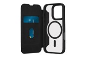 Mobil - Covers & Cases - Puro Book Mag MagSafe Leather Case with Flap and Card Slot for iPhone 16 Pro - Black - PUIPC16P61BKMAGBLK