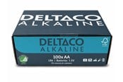 Batteri - Deltaco AA alkaline (100-Pack) - LR6-100B