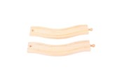 Trælegetøj - Bigjigs Wooden Rails - Curved Rails - 2 pcs. - BJT173