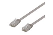 Netværkskabel - Deltaco patch cable - 1 m - grey - Grå - 1m - TP-61-FL
