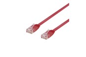 Netværkskabel - Deltaco patch cable - 50 cm - red - Rød - 0.5m - TP-60R-FL