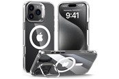 Mobil - Covers & Cases - Tech-Protect MagStand MagSafe Case for iPhone 16 Pro - Transparent - 5906302375844