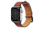 Smartwatch - Tilbehør - Hurtel Strap Leather for Apple Watch 38 / 40 / 41 mm Band Bracelet - Red - 9145576276273