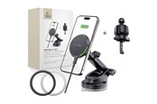 Mobil - Adaptere & Opladere - Tech-Protect MM15W-V7 QI2 Car Mount with Induction Charger - Black - 5906302375899