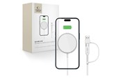 Mobil - Adaptere & Opladere - Tech-Protect QI15W-A44 Magnetic Wireless Charger with MagSafe - White - 5906302380329