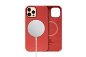Mobil - Covers & Cases - CRONG Essential Cover Magnetic - iPhone 12 Pro Max MagSafe Leather Case - Red - CRG-ESSM-IP1267-RED