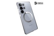 Mobil - Covers & Cases - Speck Presidio Perfect-Clear Magnet - Samsung Galaxy S25 Ultra MagSafe Case - Clear / Chrome Finish / Serene Silver - 150897-3199