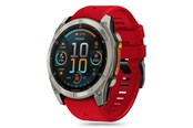 Smartwatch - Tilbehør - Tech-Protect Silicone Line Silicone Strap for Garmin Fenix 5X / 5X Plus / 6X / 6X Pro / 7X / 8 (51 mm) - Red - 5906302376780