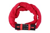 Cykeltilbehør - Dunlop - Bicycle Lock with Combination Chain - Red - 8711252075594RED