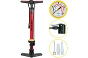 Cykeltilbehør - Dunlop - Floor pump for bikes balls mattresses with pressure gauge - Red - 871125257377