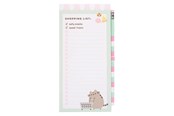 Børneværelse - Pusheen - Magnetic notebook / shopping list for the fridge + pencil - 10 x 21 cm - NMGE013