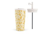 Køkkentilbehør - Burga Lemon Tart - Travel Mug 500ml with Flap & Straw Set - 950282