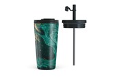 Køkkentilbehør - Burga Emerald Pool - Travel Mug 500ml with Flap & Straw Set - 950350