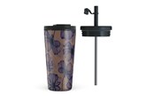 Køkkentilbehør - Burga Velvet Night - Travel Mug 500ml with Flap & Straw Set - 950398