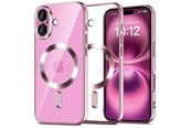 Mobil - Covers & Cases - Tech-Protect MagFlex MagSafe Case for iPhone 16 - Clear / Pink - 5906302380978