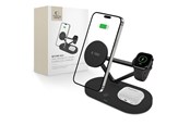 Mobil - Adaptere & Opladere - Tech-Protect QI15W-A41 3in1 Wireless Charger with MagSafe for Apple Devices - Black - 5906302380152