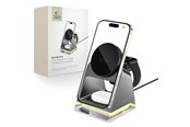 Mobil - Adaptere & Opladere - Tech-Protect QI15W-A43 3in1 Wireless Charger with MagSafe for Apple Devices - Black - 5906302380183