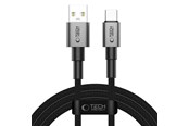 USB kabel - Tech-Protect UltraBoost DNA USB-A / USB-C 15W/3A 200 cm Cable - Grey - 5906302380732