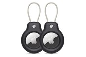 Mobil - Covers & Cases - Tech-Protect Rough Vein 2-pack Case for Apple AirTag - Black - 5906302360727