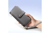 Mobil - Covers & Cases - Dux Ducis Lava Leather Case for Samsung Galaxy S25+ with Detachable Magnetic Wallet - Grey - 6971824162257