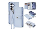 Mobil - Covers & Cases - Dux Ducis Lava Leather Case for Samsung Galaxy S25+ with Detachable Magnetic Wallet - Blue - 6971824162264