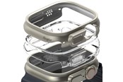 Smartwatch - Tilbehør - Ringke Slim 2-pack Case for Apple Watch Ultra 1/2 (49 mm) - Clear and Titanium - 8809881269023