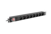 Strømkabel (ekstern) - Lanberg - power distribution unit - 4000 watt - PDU-08E-0200-BK
