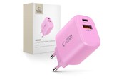 Mobil - Adaptere & Opladere - Tech-Protect NCA20 PD 20W QC3.0 USB-A / USB-C - Pink - 5906302330645