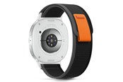 Smartwatch - Tilbehør - Tech-Protect  Nylon Stripe Strap for Samsung Galaxy Watch 40 / 44 / 46 mm - Black & Orange - 5906302331239