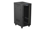 Rack skabe - Lanberg FF01 series V2 - rack - 600 x 800 flat pack with glass door LCD - 24U - FF01-6824-12BL