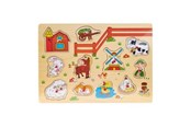 Babylegetøj - Impulse Toys Wooden puzzle with farm motifs - with price tag - 5030017