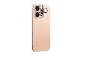 Mobil - Beskyttelsesglas - AmazingThing AR Aluminum 3 Lens Glass with Camera Lens Frame for iPhone 16 Pro / 16 Pro Max - Rose Gold - IP16CAM3RGLA