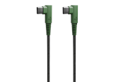 USB kabel - Hune Hiedra Braided 90° USB Cable Type C to Type C 1.2m - Forest Green - AT-ACC-CA-363
