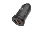 Mobil - Adaptere & Opladere - Hune Topo 20W Dual USB Car Charger (1x USB-C + 1x USB-A) - Black - AT-ACC-CC-041