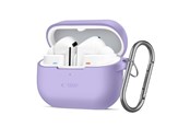 Mobil - Covers & Cases - Tech-Protect Silicone Hook Case for Samsung Galaxy Buds 3 / 3 FE / 3 Pro - Purple - 5906302333769