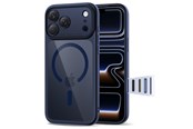 Mobil - Covers & Cases - Tech-Protect Magpeak Magsafe CC Case for iPhone 17 Pro Max - Clear and Navy Blue - 5906302333844