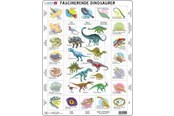 Puslespil - Larsen Puzzles Puzzle Fascinating Dinosaurs - 35 pieces Maxi (36.5x28.5 cm) Floor - HL9